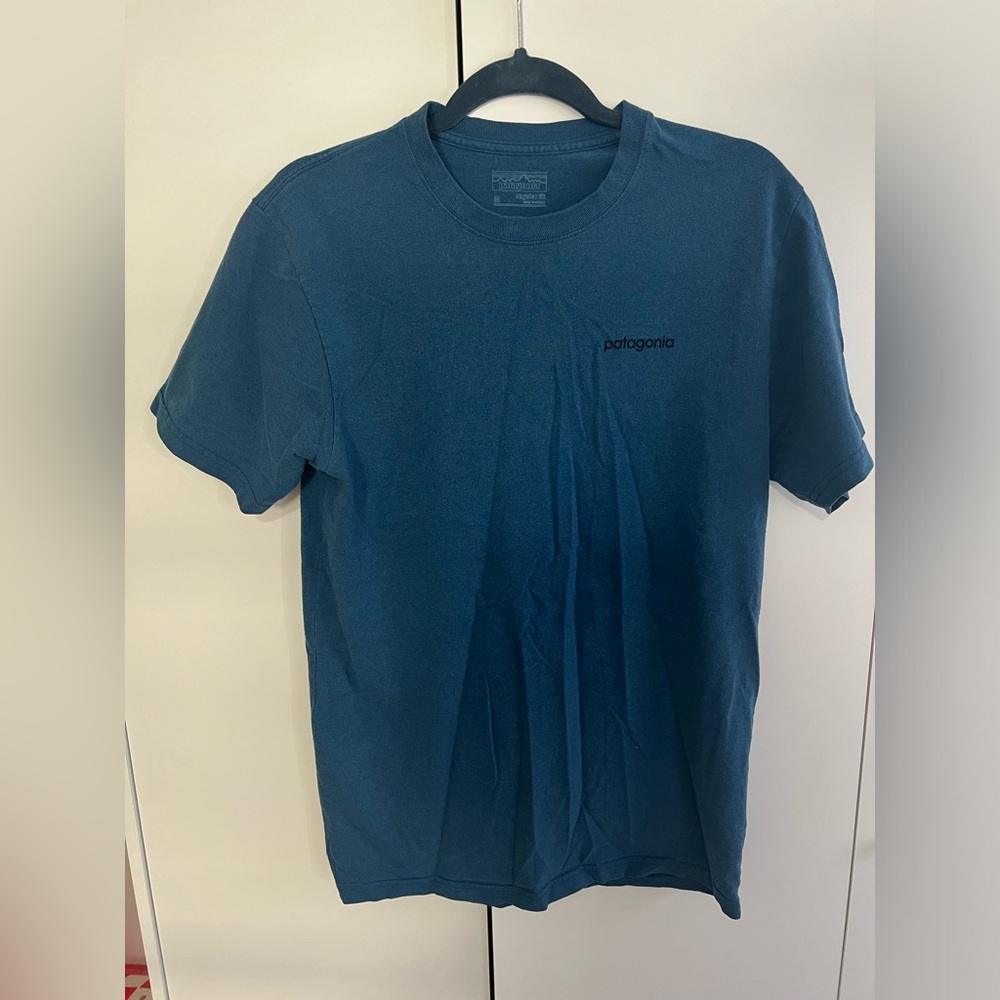 Patagonia dark blue t shirt.